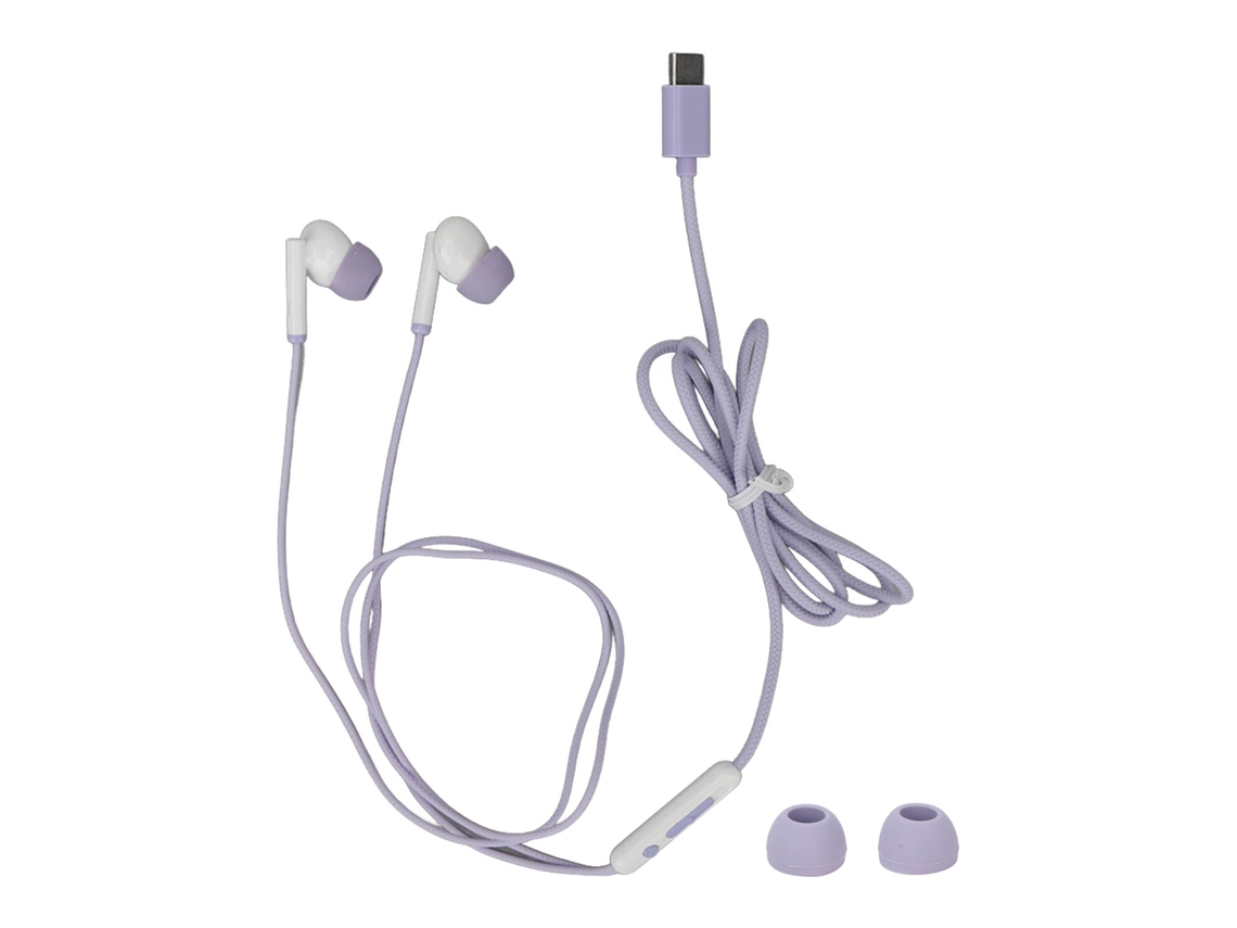 Fones de ouvido com controle de fio intra auriculares, graves potentes, microfone, compatíveis com celulares EOOCOO
