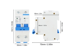 Laxiscreed Disjuntor Miniatura 2p Para Painel Solar, Isolador Dc E Montagem Em Trilho