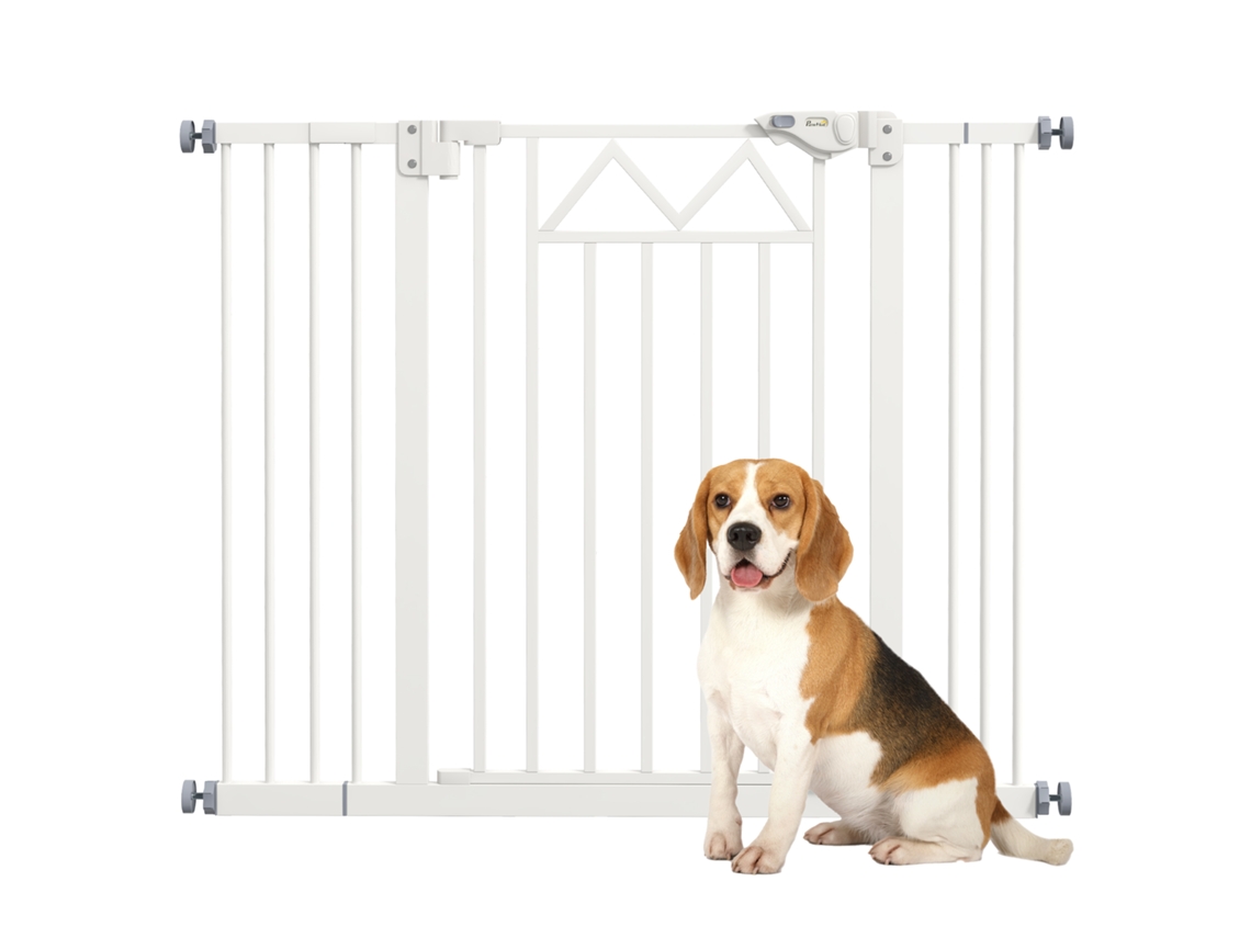 Barreira De Segurança Extensível Com Trava Automática E Sistema De Trava Dupla 74‑100x76 Cm Branco