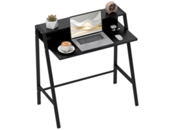Mesa Computador Armazenamento Gerenciamento Cabos 84x45x85 Preta