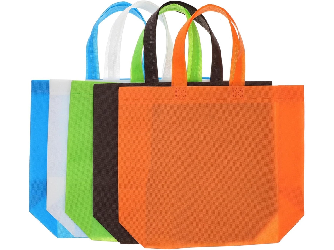Sacolas de Compras Dobráveis e Práticas em Lona, Pacote com 25 Unidades, Reutilizáveis, Leves CHABERLU