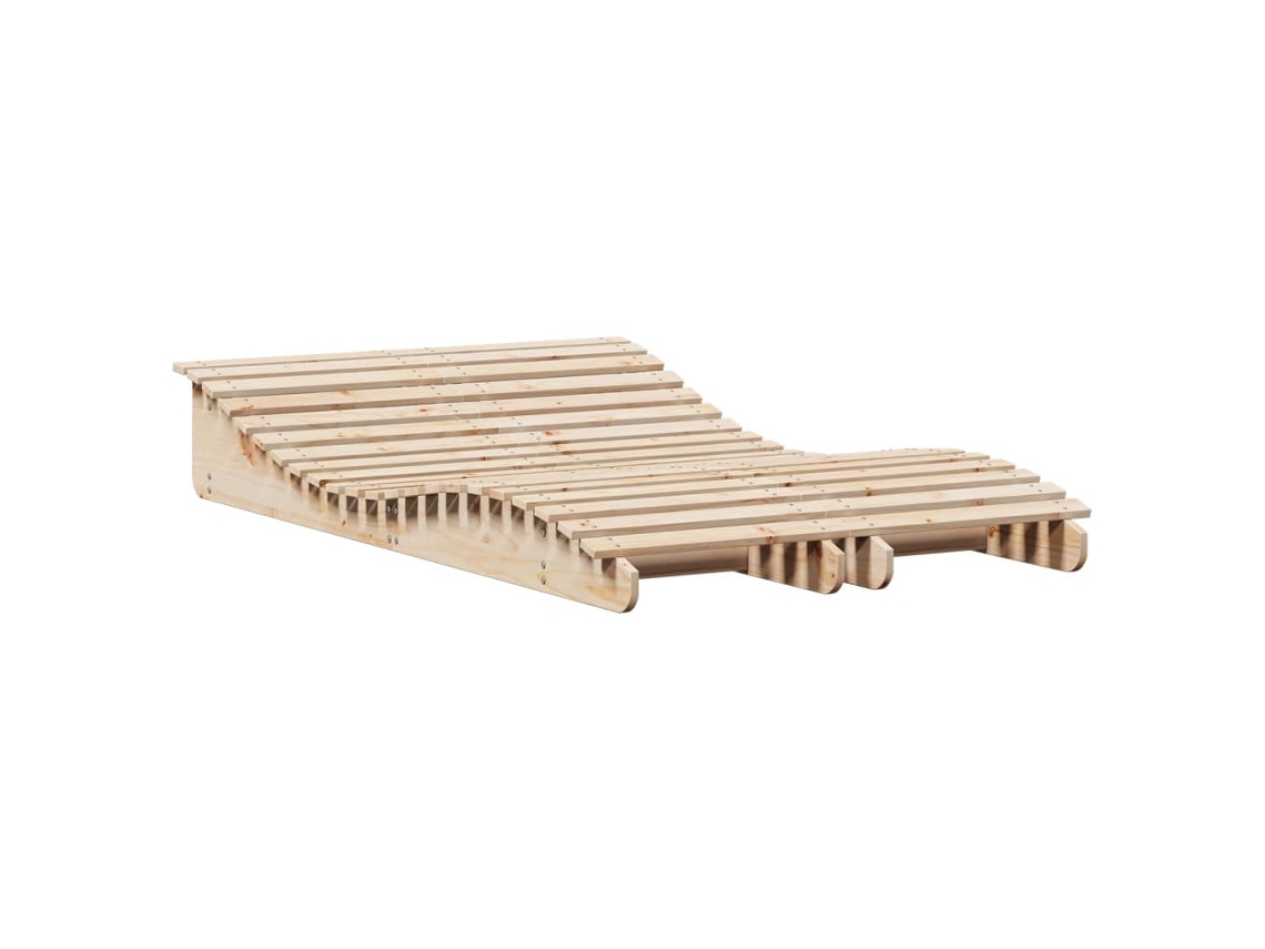 Conjunto de Espreguiçadeiras 2 Peças Madeira de Pinho Maciça MAISON EXCLUSIVE (205x60x31,5 cm)