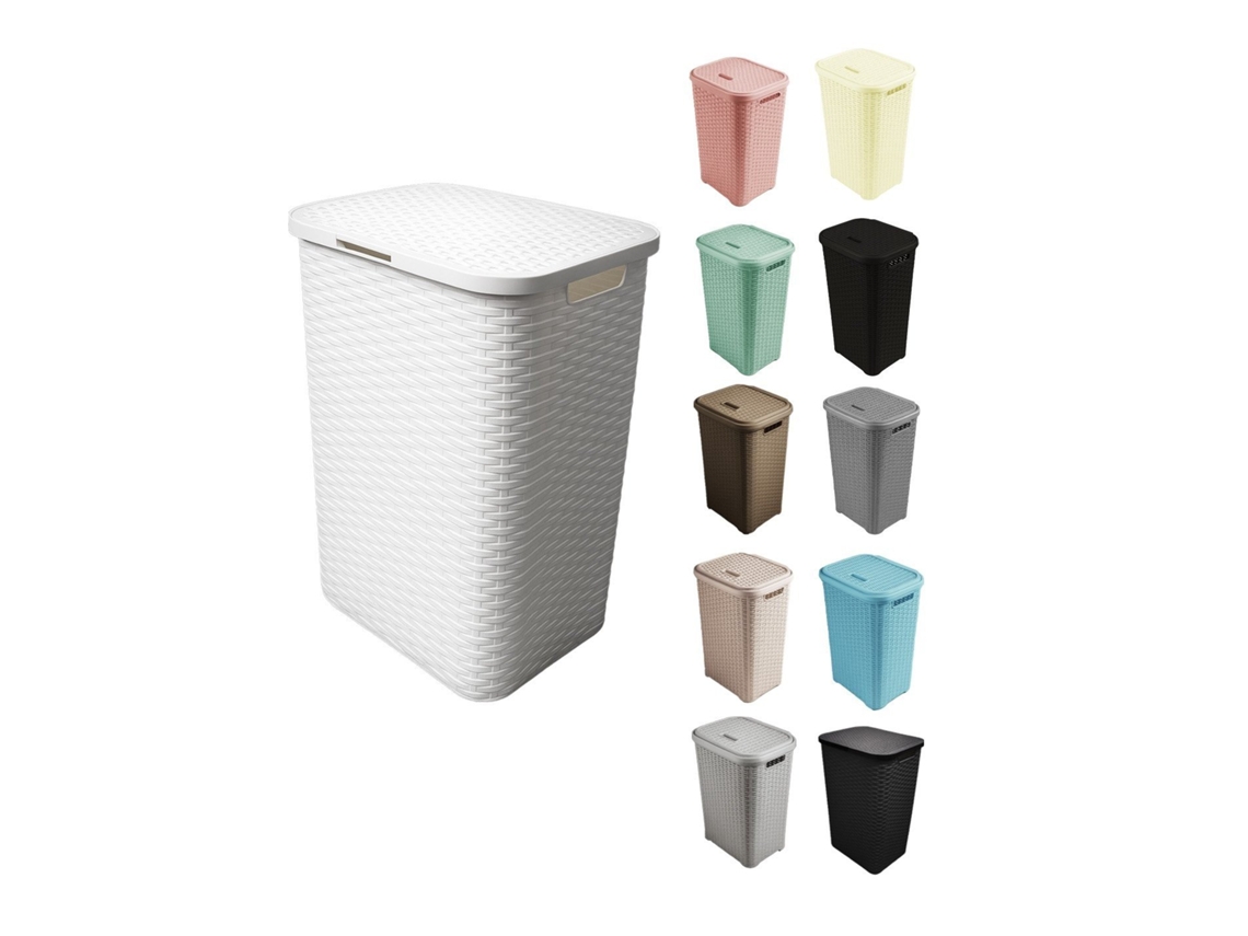 Pongotodo Diseño Rattan Para Colada Cesto Para La Ropa Sucia Celeste 38 Litros Jardin202