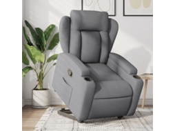 Vidaxl Poltrona Reclinável Elevatória Tecido Cinzento-claro