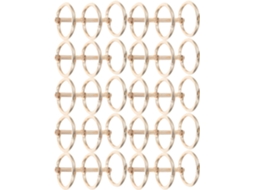 Aneis Metálicos Genéricos para Amarrar Massas, 3 Fios, Diâmetro Interno 20mm, 20 Peças, Cor Dourada, Aneis De