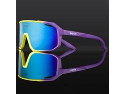 (estilo C10) Óculos De Sol Unissex Para Ciclismo Com Lentes De Polímero Semitransparentes Resistentes A Impactos E Com Proteção Uv400.