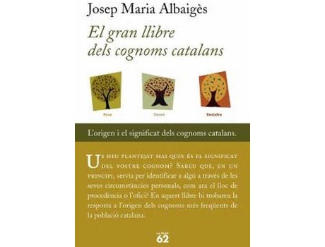 Livro El Gran Llibre Dels Cognoms Catalans de Josep Maria Albaigès (Catalão)