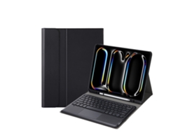 Capa de Teclado Bluetooth para Ipad Air 132024 Teclado Touch Magic Keyboard ,português, Preto e Preto XIAOMOYU