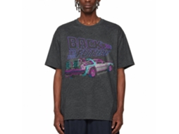 Rockinstone Back To The Future Movie High Lights Heather Black Adult T-shirt Size:l