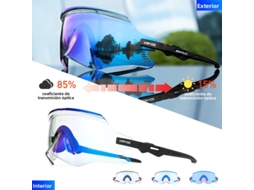 Óculos De Ciclismo Unissex (modelo Fotocromático 8) Com Proteção Uv400.