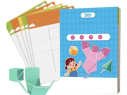 Livro De Aprendizagem De Geometria Brinquedo Educativo Jogo Educativo Prático Com Modelos Geomét Gokoco