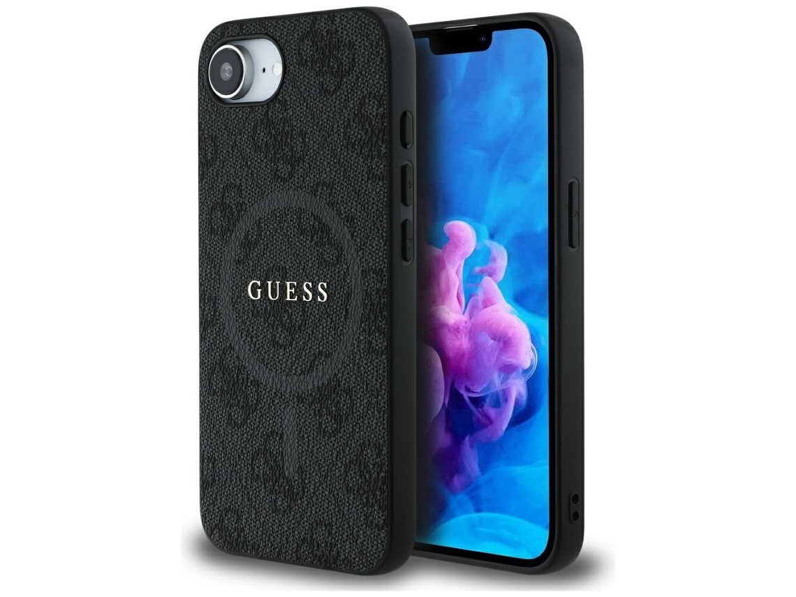 Capa Guess Ring Classic Logo Para Iphone 16e Para Magsafe Com Magnético