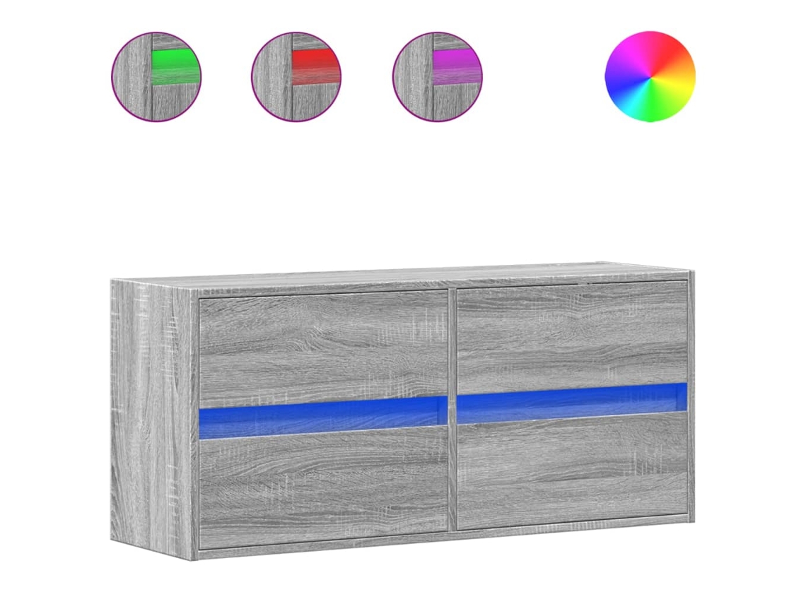 Tv Wall Cabinet, Tv Wall Cabinets Vidaxl Cinzeto Madeira Processada (n/a)