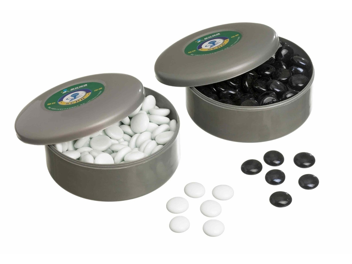 Peças De Vidro Philos Go Para Jogos, Em Preto E Branco.