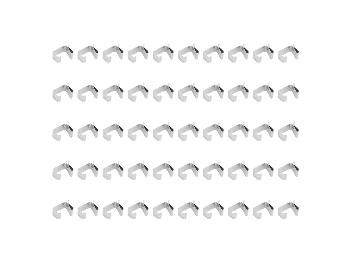 50 ganchos de aço inox para cano de drenagem, com lâmpadas de Natal, 20x14mm | S/MARCA