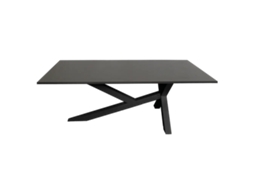 Sala de estar, sala de jantar, escritório, mesa de reuniões. Pernas de metal XY pretas. 160x90cm. Cinza. OFILIKE