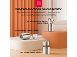 Aerador De Grifo Diiib Giratório 360°/720° Com Dois Modos De Aspersão Para Banheiro E Cozinha