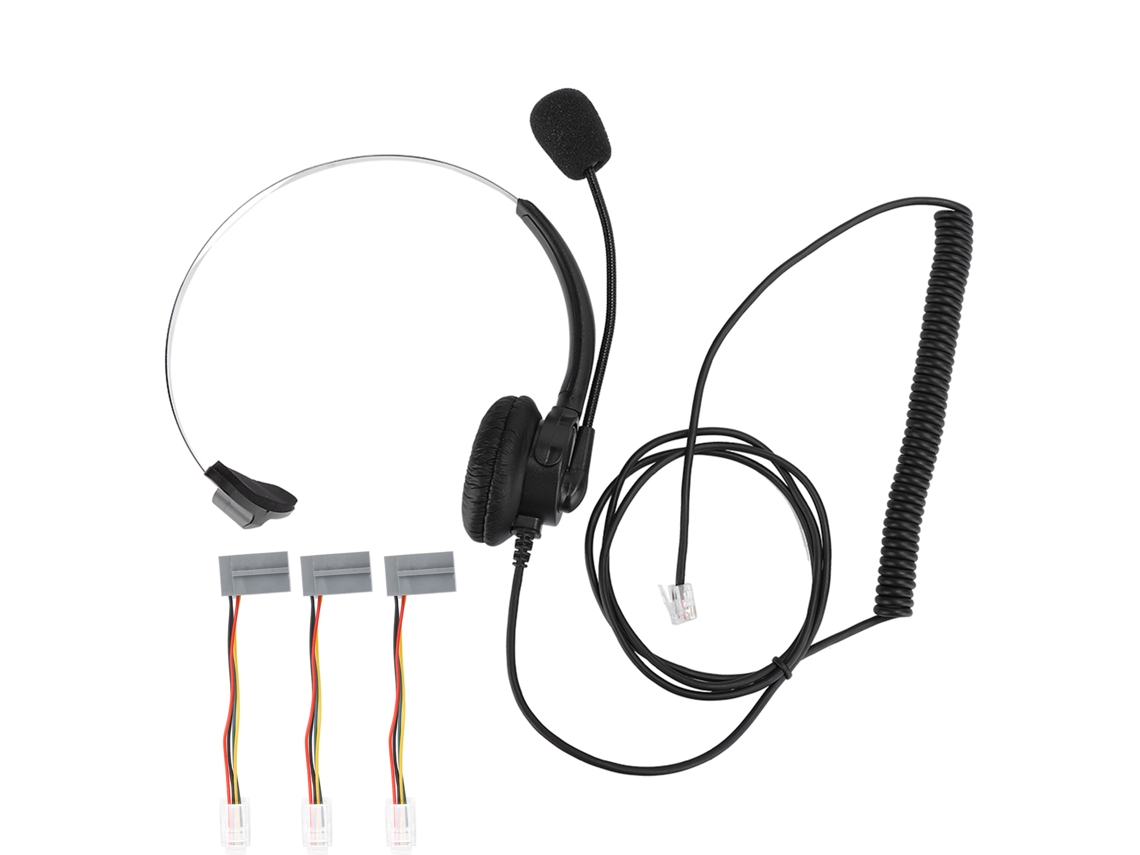 Fone de ouvido mono para telefone fixo com microfone para uso doméstico CHABERLU
