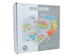 Brinquedo Educativo De Madeira Pinçar Contas Puzzle Treinamento Mão-cérebro 2 Em 1 Para Crianças