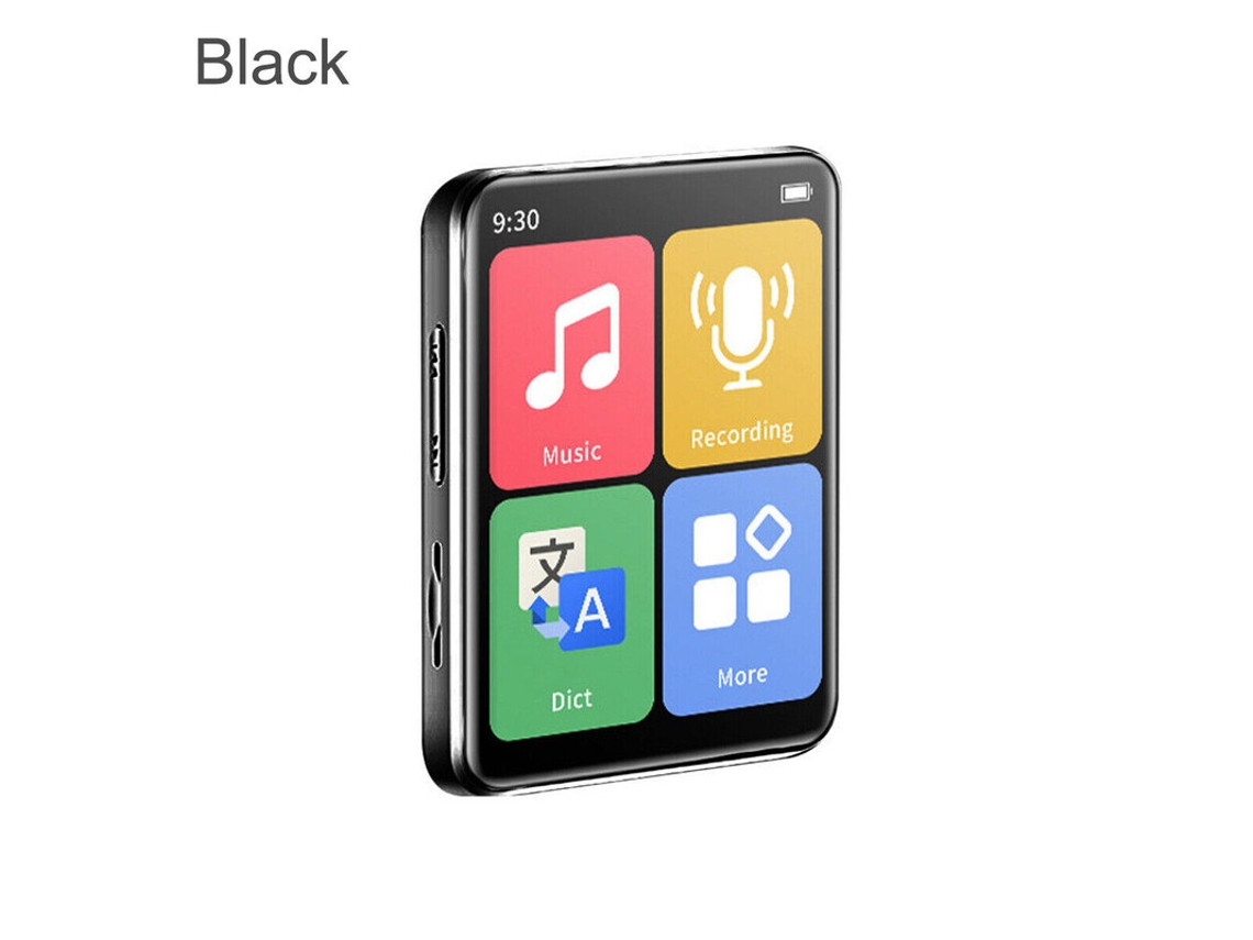 MP3 YIZHOOD D2 256G)Portátil Bluetooth 5.0 Full Touch Screen Sport Lossless HIFI Rádio FM preto