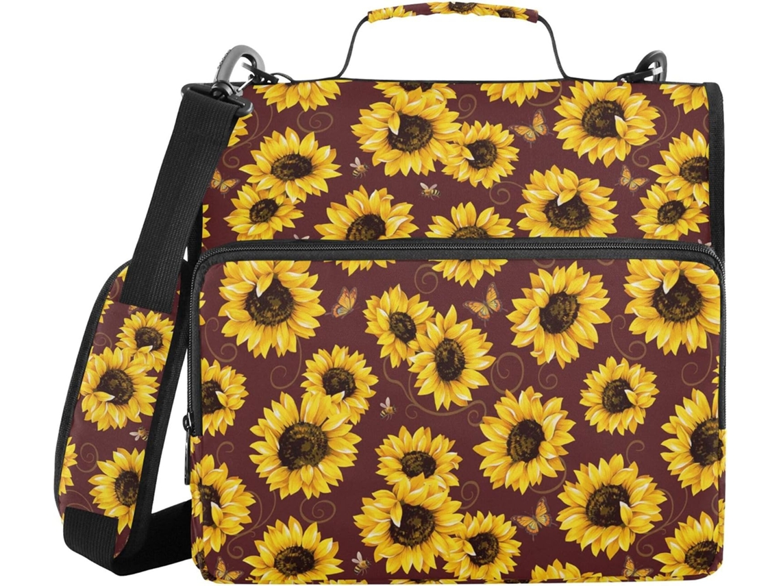 Organizador de mesa em formato de pasta, com altura ajustável, grande capacidade, 3,8 cm, dobrável em 1,5 polegadas, com bolsa de armazenamento e 3 fechos.