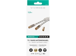 Cabo Coaxial VIVANCO Antena NYL 150CM B (Outlet Caixa Aberta)