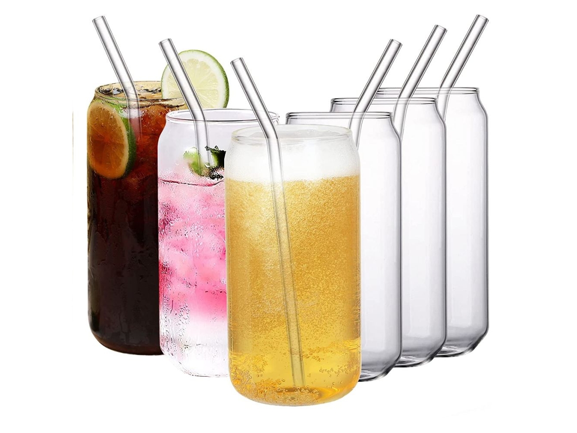 Conjunto De Copos De Vidro Transparentes E Duráveis Para Uma Elegância Atemporal
