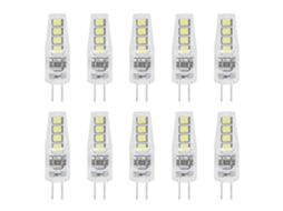 2026 10 Peças de Bombilla Led G4 8 Chips 2835 2w 360° 220v para Lar Escritório Lâmpada Pc
