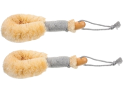 Conjunto De 2 Escovas Sisal Para Banho Com Cabo, Ideais Para Esfoliação, Limpeza E Massagem Relaxante Debaixo Do Banho