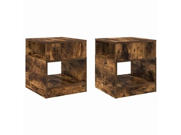 Conjunto de Mesas de Apoio Carvalho Defumado 40,5x40x45 cm MAISON EXCLUSIVE
