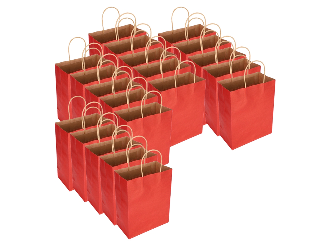 Sacola De Papel Kraft Portátil Ecológica Para Embalagem De Roupa