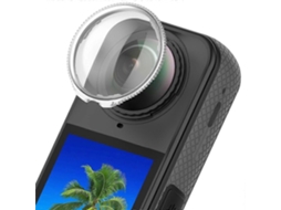 Kit Com 2 Protetores De Lente Compatíveis A Vidro Óptico Da Câmera Ação Insta360 X5.-aquaforge