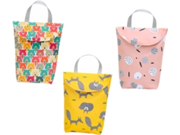 Conjunto Portátil de 3 Peças para Troca de Fraldas de Pano, para Uso Seco e Molhado, CHABERLU