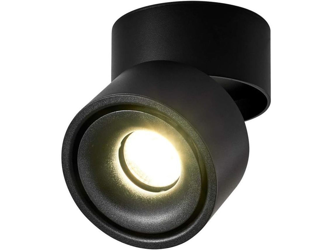 2026 foco de Techo Led 12w 4000k A+ 10x10x10cm Alumínio Ajustável 360° 90° Preto
