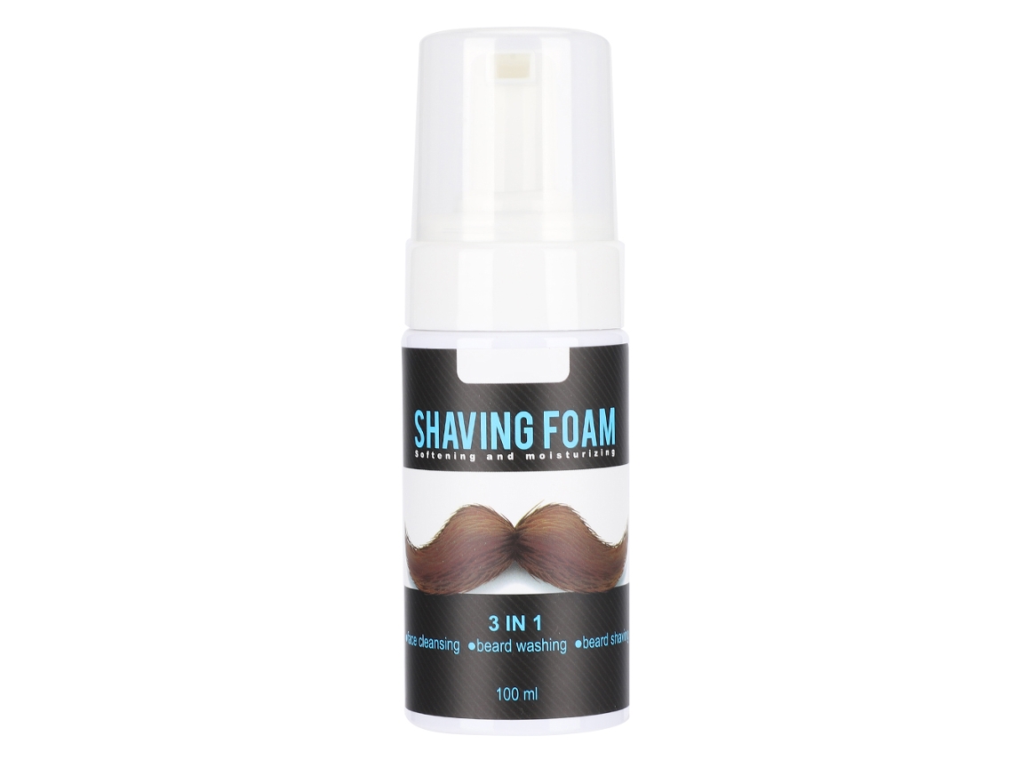 Espuma de Barbear Masculina 2026 - Amaciante, Limpador e Aparador de Barba - 100ml