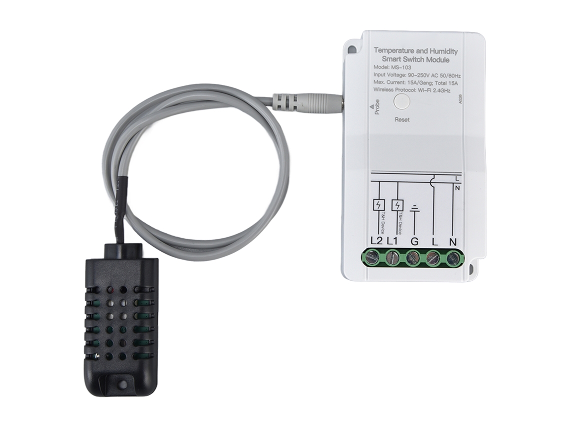Interruptor Inteligente Wi fi para Temperatura e Humidade LAXISCREED