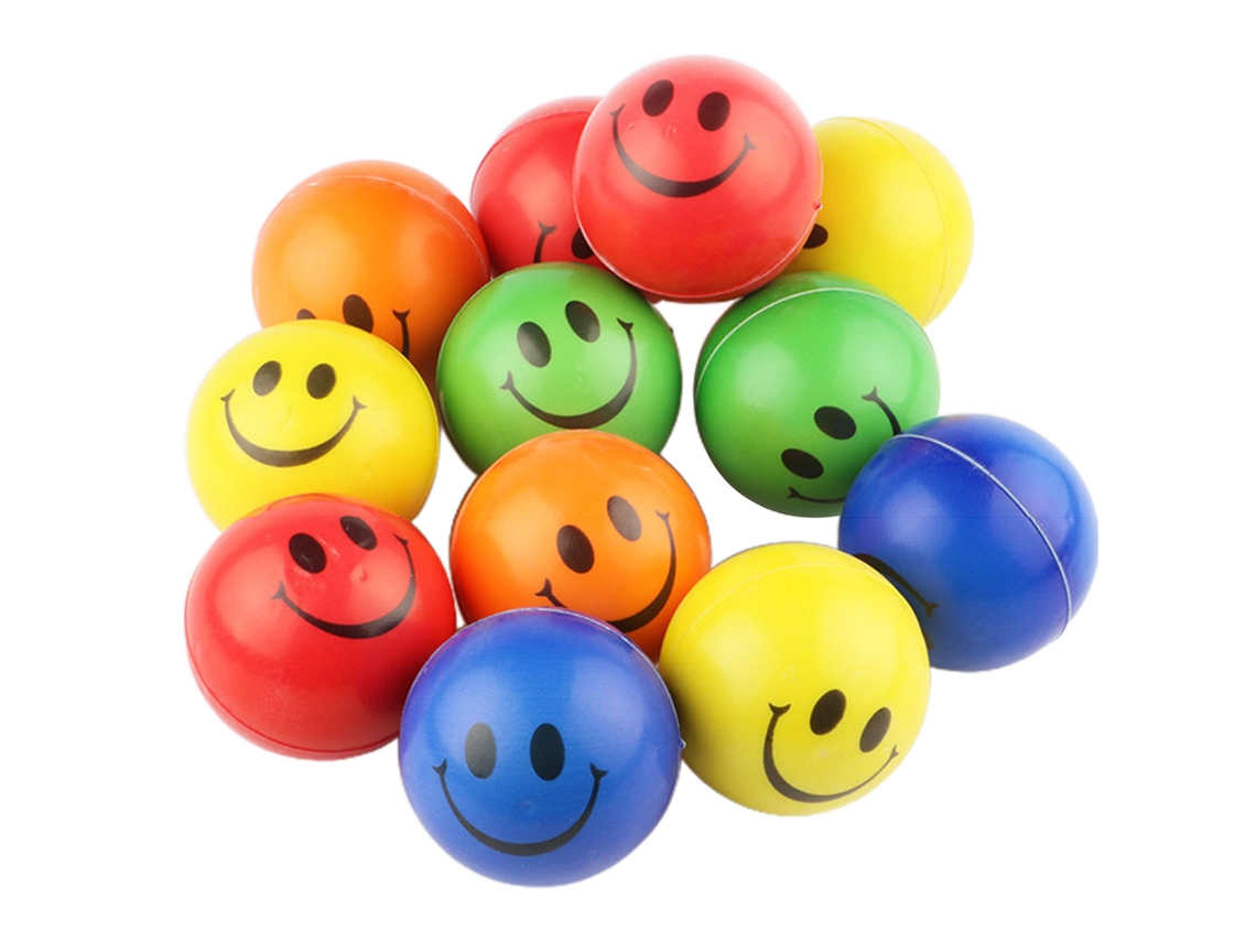 Conjunto De 12 Bolas Anti-estresse Para Crianças E Adultos Com Faces Divertidas Brinquedos De Espuma Macia Pu
