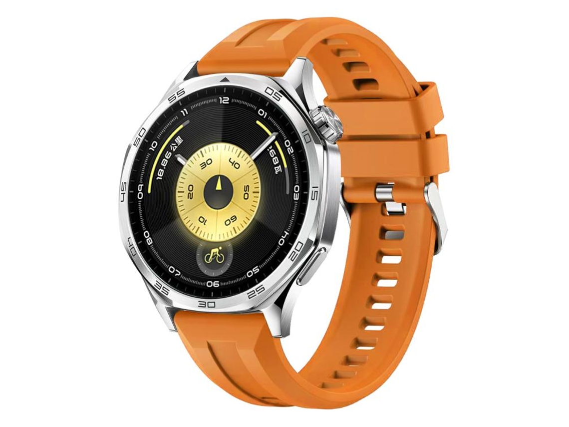 Bracelete para Huawei Watch Gt 6 5 4 3 XIAOMOYU silicone cor sólida com fivela laranja (46mm)