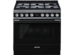 Fogão SMEG CPF9GPBL (115 L - Elétrico e Gás Natural - Preto)