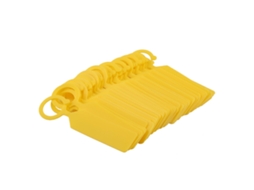 100 Etiquetas De Plástico Para Plantas Jardim Amarelo