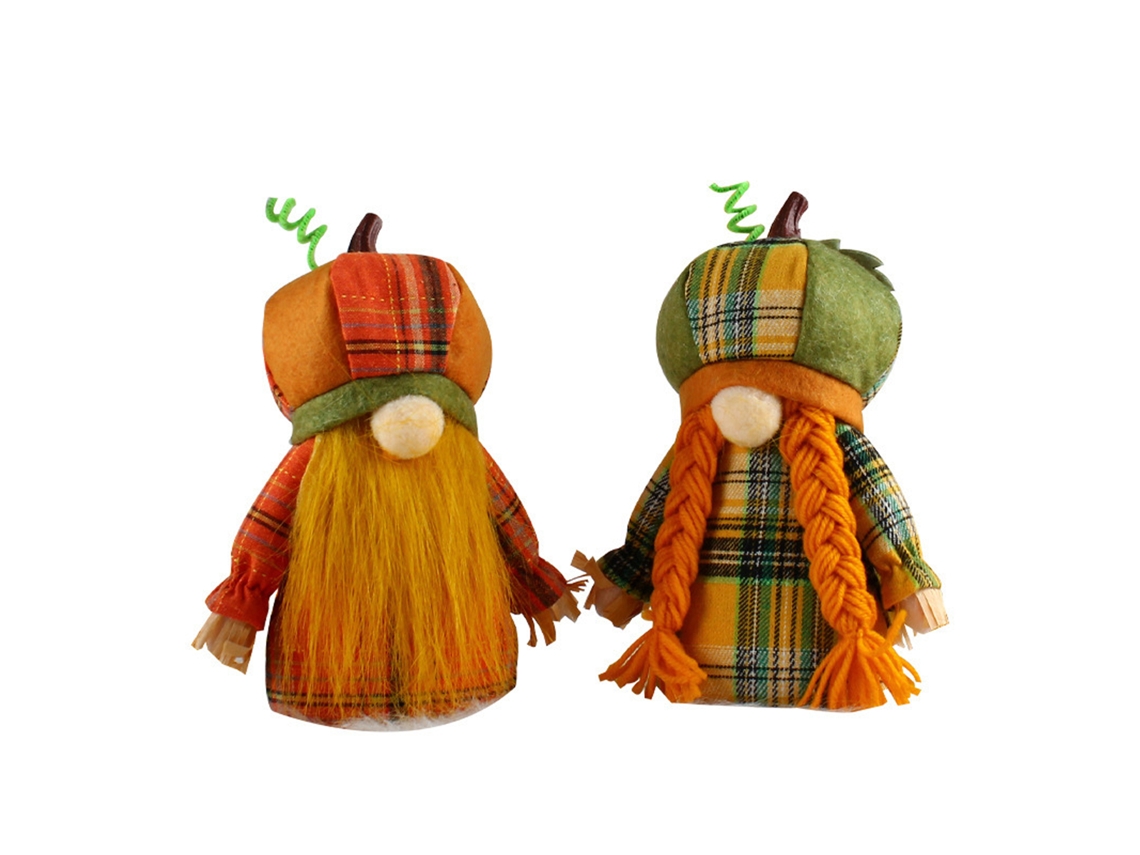 Laxiscreed Pack De 2 Bonecos De Ação Para Decoração De Outono Com Chapéus De Abóbora E Sábado