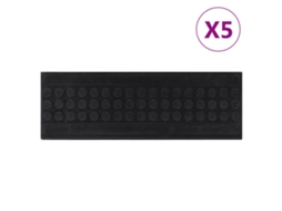 Vidaxl Tapetes Para Degraus De Escada 5 Pcs 25x75 Cm Borracha