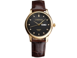 Reloj Hombre Business De Cuarzo De Piel Doble Calendario Negro No Mecánico