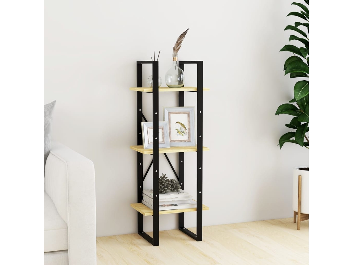 Vidaxl Estante C/ 3 Prateleiras 40x30x105 Cm Pinho Maciço