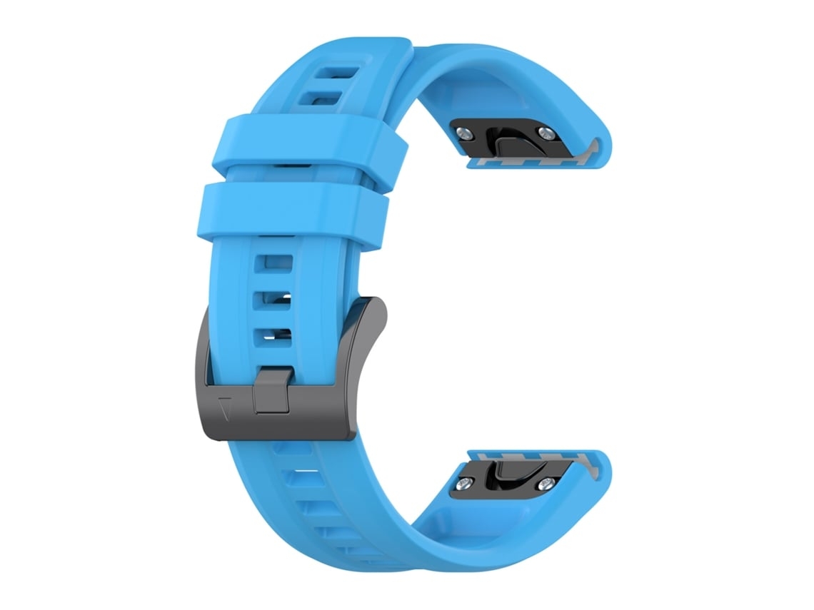 Lurelia Pulseira De Substituição Silicone Azul - Celeste 26 Mm, Compatível Com Garmin Fenix ​ ​ ​ ​ 7x/ Solar/ 6x., Acabamento Moderno