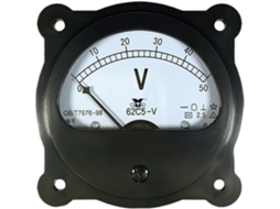 Voltímetro Dc 62c5 Com Ponteiro Circular De 80mm Para Tensões 5v,