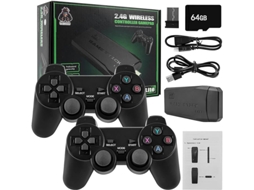 Console de videogame retrô de 2024 com HDMI 4K e 2 controles sem fio, novo. Brilvibera