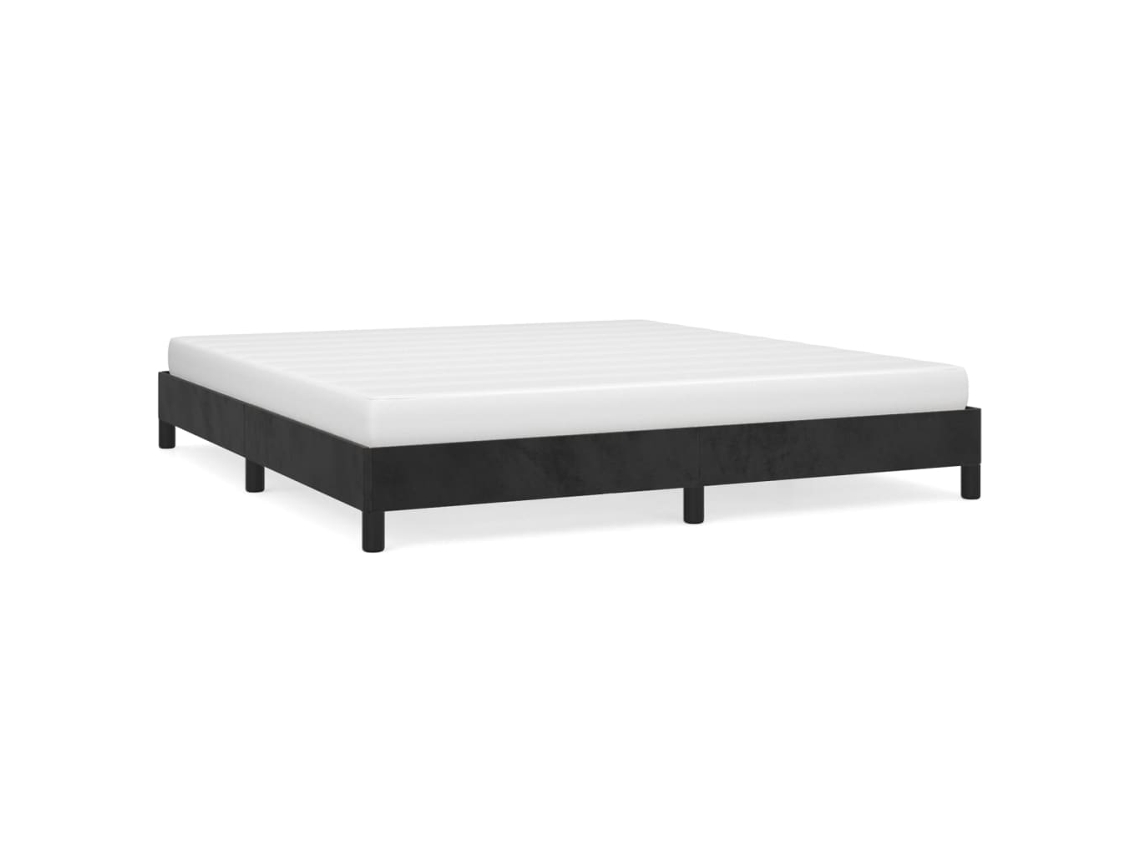 Estrutura de Cama Sem Colchão 180x200 Cm Veludo Preto MAISON EXCLUSIVE