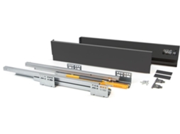 Gaveta exterior Concept 30kg altura 105mm EMUCA profundidade 300mm Aço Gris antracite