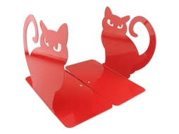 Soportes De Livros De Metal Gato Persa Vermelho Para Organizar Livros E Decorar A Casa